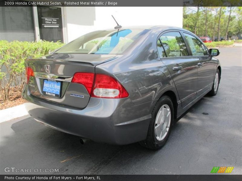 Polished Metal Metallic / Beige 2009 Honda Civic Hybrid Sedan