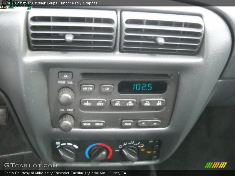 Bright Red / Graphite 2002 Chevrolet Cavalier Coupe