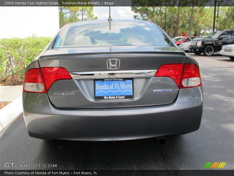 Polished Metal Metallic / Beige 2009 Honda Civic Hybrid Sedan