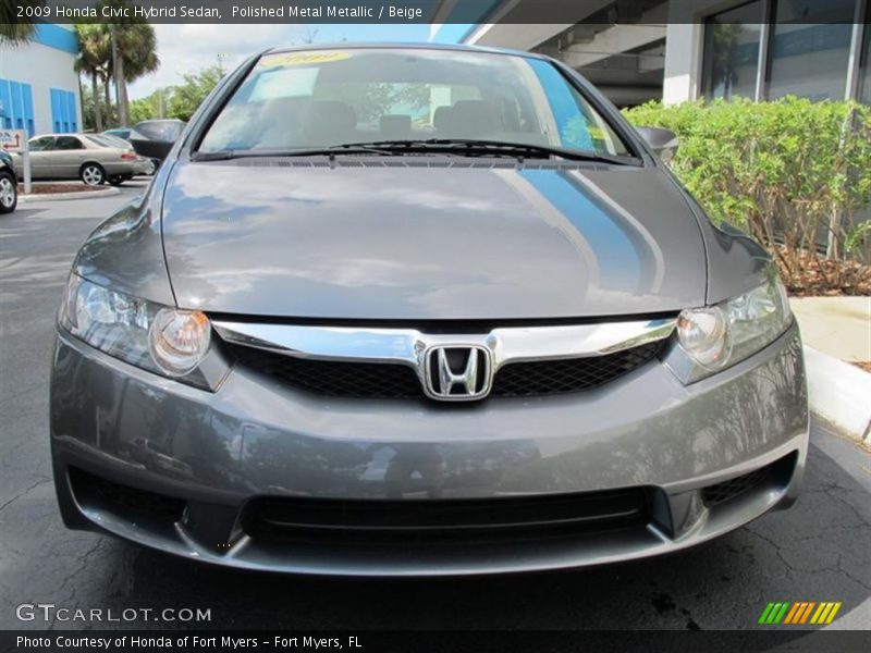 Polished Metal Metallic / Beige 2009 Honda Civic Hybrid Sedan