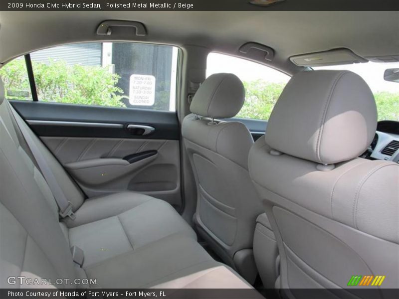 Polished Metal Metallic / Beige 2009 Honda Civic Hybrid Sedan