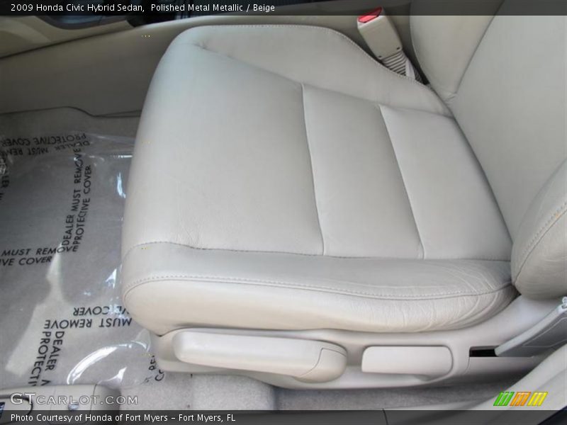 Polished Metal Metallic / Beige 2009 Honda Civic Hybrid Sedan