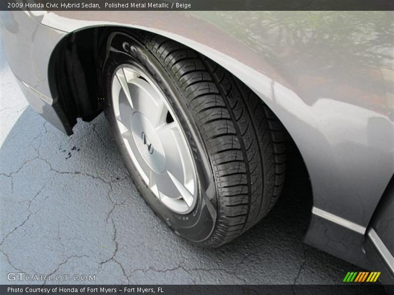 Polished Metal Metallic / Beige 2009 Honda Civic Hybrid Sedan