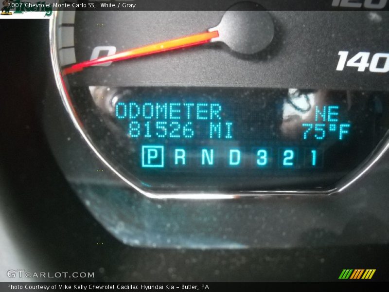 White / Gray 2007 Chevrolet Monte Carlo SS