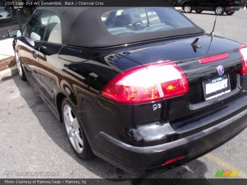 Black / Charcoal Gray 2005 Saab 9-3 Arc Convertible