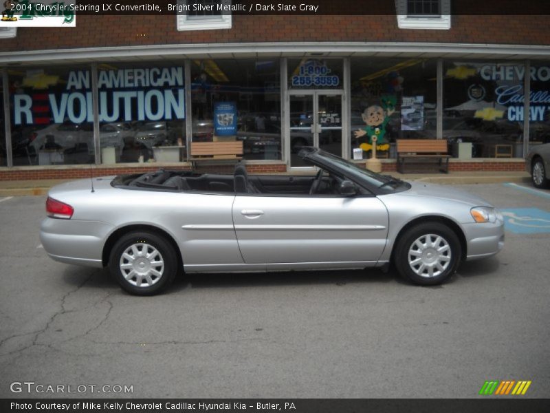 Bright Silver Metallic / Dark Slate Gray 2004 Chrysler Sebring LX Convertible