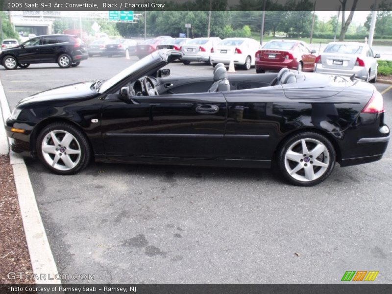 Black / Charcoal Gray 2005 Saab 9-3 Arc Convertible