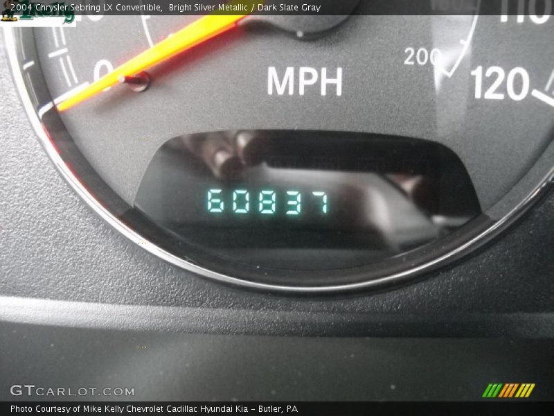 Bright Silver Metallic / Dark Slate Gray 2004 Chrysler Sebring LX Convertible