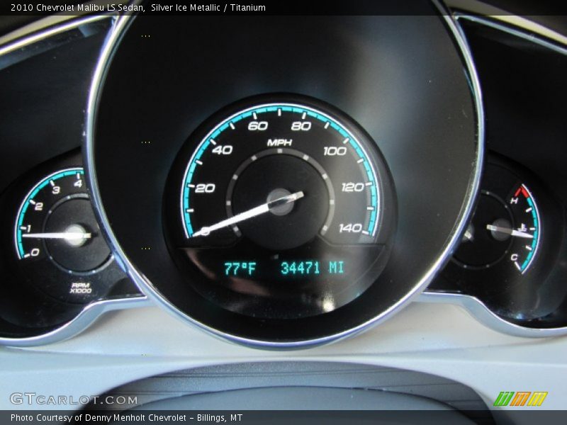 Silver Ice Metallic / Titanium 2010 Chevrolet Malibu LS Sedan