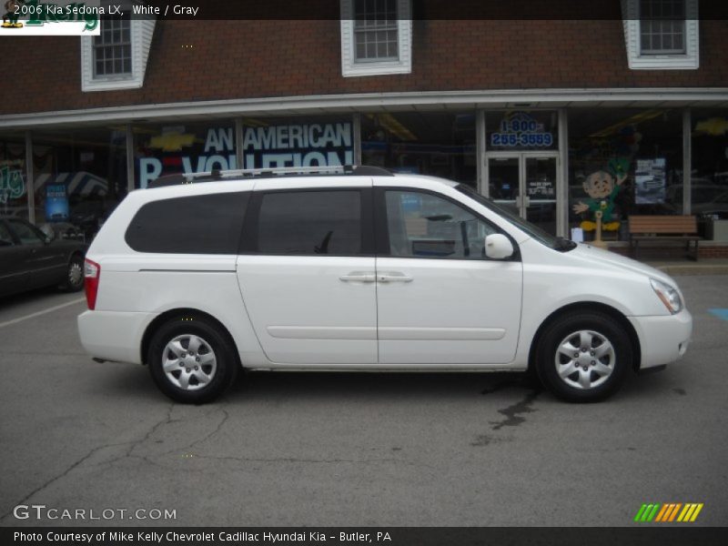 White / Gray 2006 Kia Sedona LX