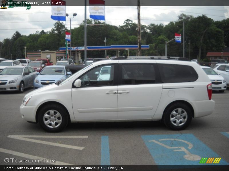 White / Gray 2006 Kia Sedona LX