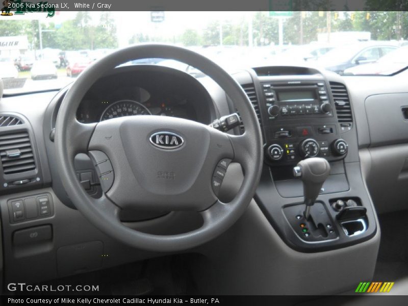 White / Gray 2006 Kia Sedona LX