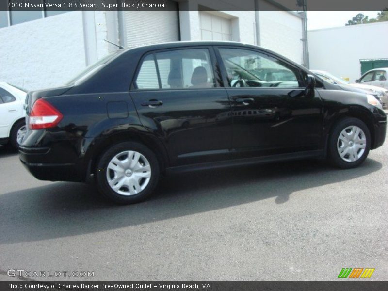 Super Black / Charcoal 2010 Nissan Versa 1.8 S Sedan