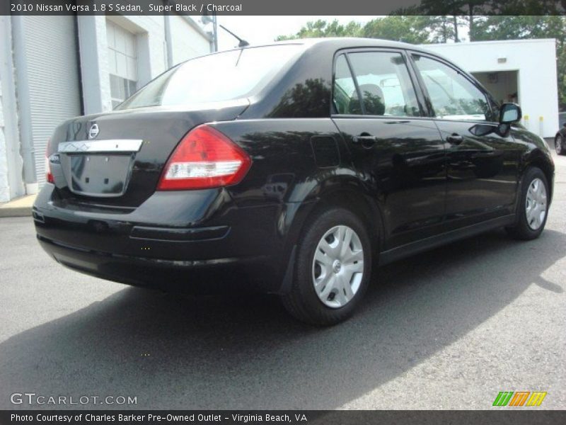 Super Black / Charcoal 2010 Nissan Versa 1.8 S Sedan