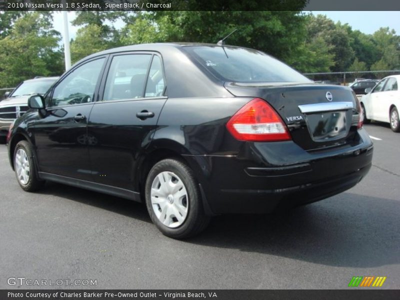 Super Black / Charcoal 2010 Nissan Versa 1.8 S Sedan
