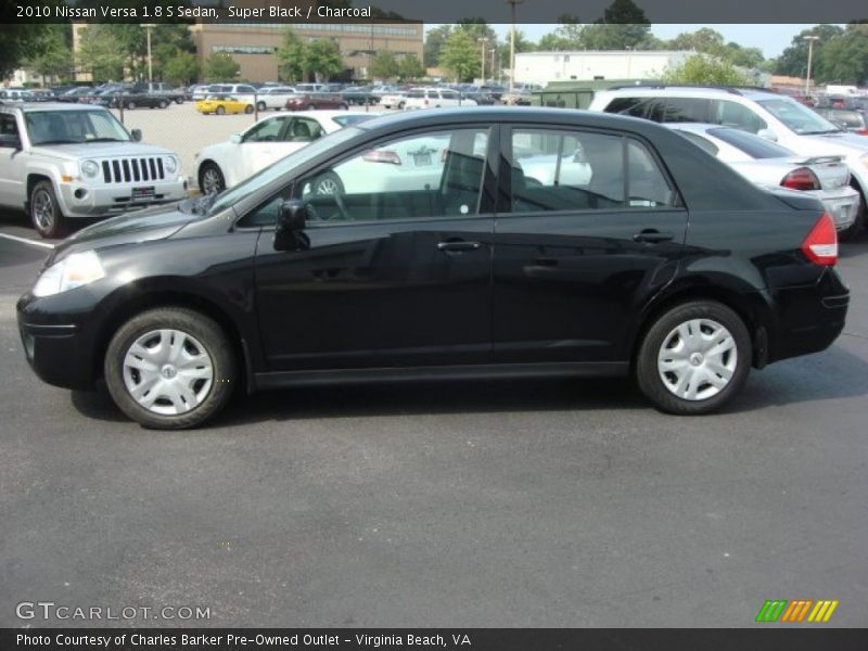Super Black / Charcoal 2010 Nissan Versa 1.8 S Sedan