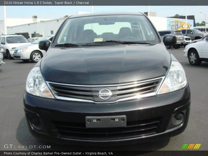 Super Black / Charcoal 2010 Nissan Versa 1.8 S Sedan