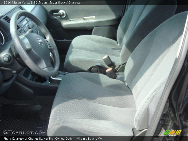Super Black / Charcoal 2010 Nissan Versa 1.8 S Sedan