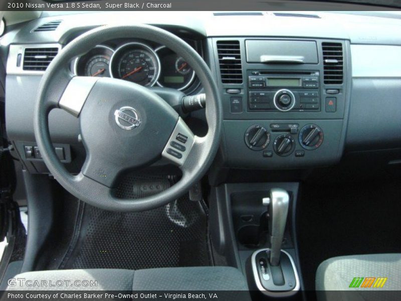 Super Black / Charcoal 2010 Nissan Versa 1.8 S Sedan