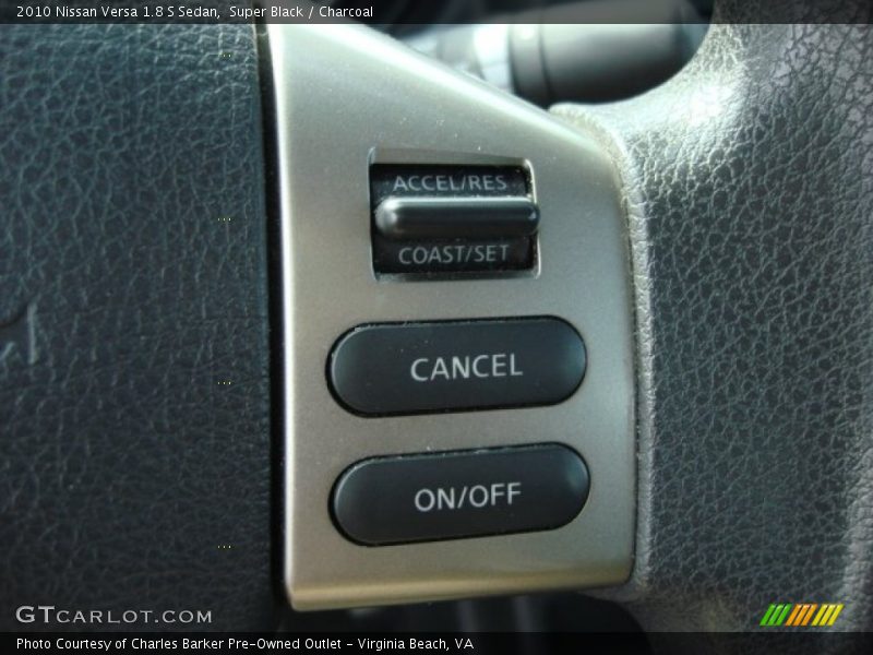 Super Black / Charcoal 2010 Nissan Versa 1.8 S Sedan