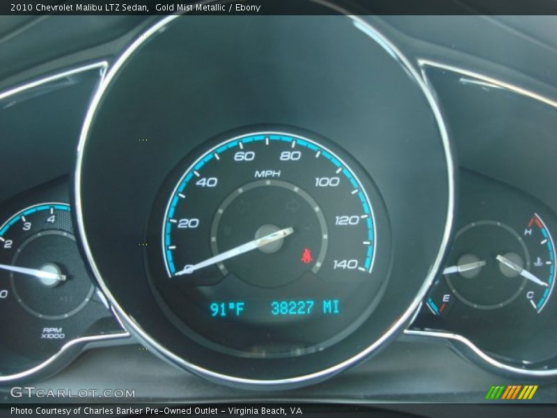 Gold Mist Metallic / Ebony 2010 Chevrolet Malibu LTZ Sedan