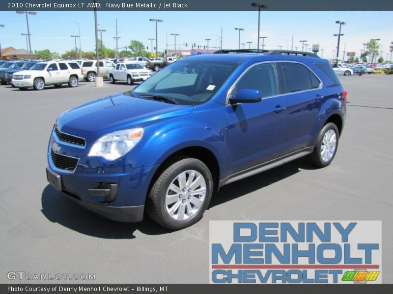 Navy Blue Metallic / Jet Black 2010 Chevrolet Equinox LT AWD