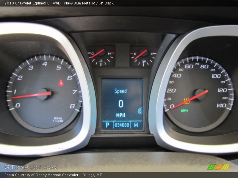 Navy Blue Metallic / Jet Black 2010 Chevrolet Equinox LT AWD