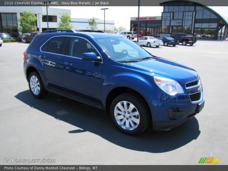 Navy Blue Metallic / Jet Black 2010 Chevrolet Equinox LT AWD