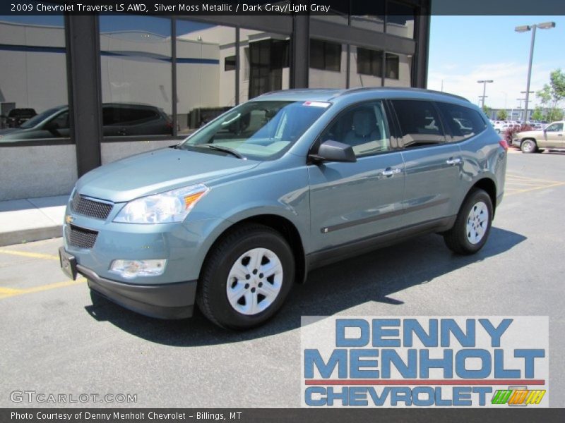 Silver Moss Metallic / Dark Gray/Light Gray 2009 Chevrolet Traverse LS AWD
