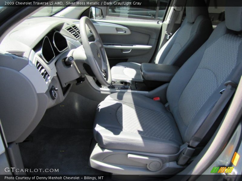 Silver Moss Metallic / Dark Gray/Light Gray 2009 Chevrolet Traverse LS AWD
