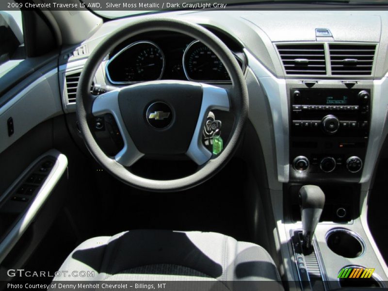 Silver Moss Metallic / Dark Gray/Light Gray 2009 Chevrolet Traverse LS AWD