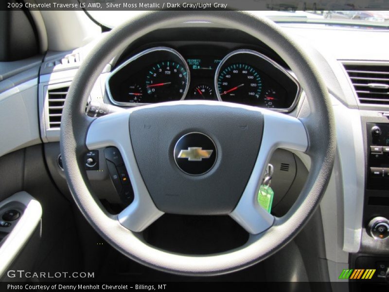 Silver Moss Metallic / Dark Gray/Light Gray 2009 Chevrolet Traverse LS AWD