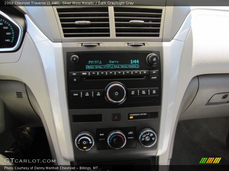 Silver Moss Metallic / Dark Gray/Light Gray 2009 Chevrolet Traverse LS AWD