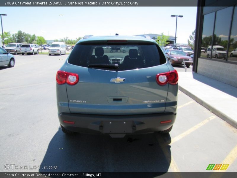 Silver Moss Metallic / Dark Gray/Light Gray 2009 Chevrolet Traverse LS AWD