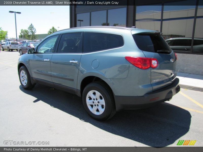 Silver Moss Metallic / Dark Gray/Light Gray 2009 Chevrolet Traverse LS AWD