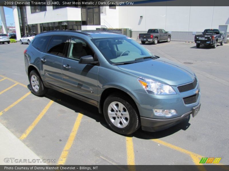 Silver Moss Metallic / Dark Gray/Light Gray 2009 Chevrolet Traverse LS AWD