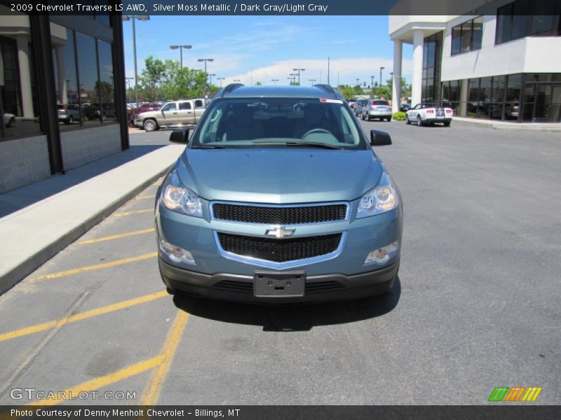 Silver Moss Metallic / Dark Gray/Light Gray 2009 Chevrolet Traverse LS AWD
