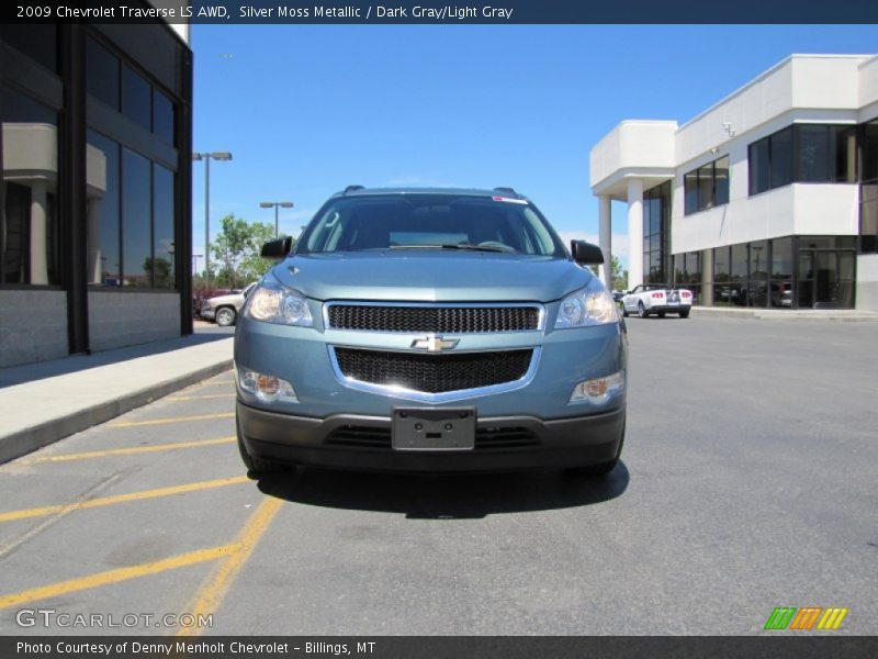 Silver Moss Metallic / Dark Gray/Light Gray 2009 Chevrolet Traverse LS AWD