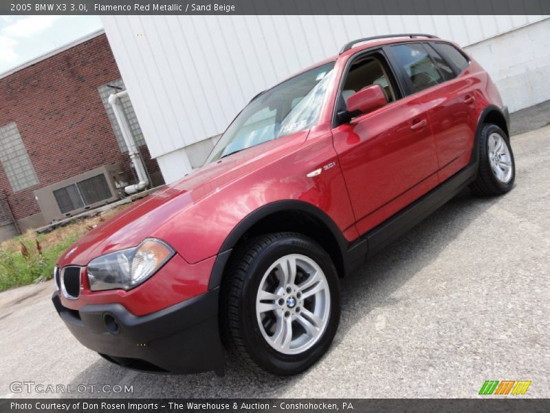 Flamenco Red Metallic / Sand Beige 2005 BMW X3 3.0i