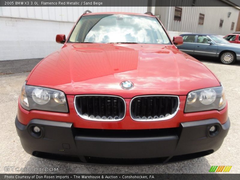 Flamenco Red Metallic / Sand Beige 2005 BMW X3 3.0i