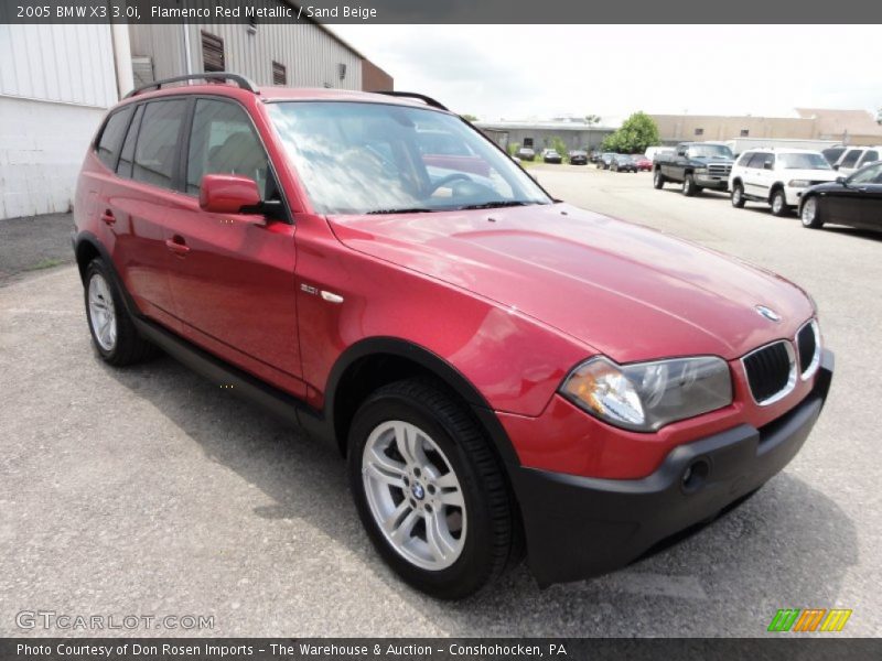 Flamenco Red Metallic / Sand Beige 2005 BMW X3 3.0i