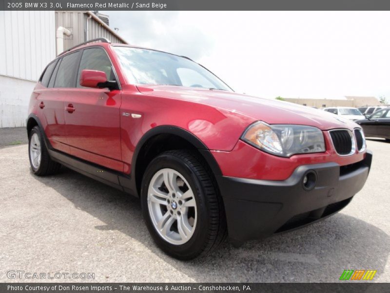 Flamenco Red Metallic / Sand Beige 2005 BMW X3 3.0i