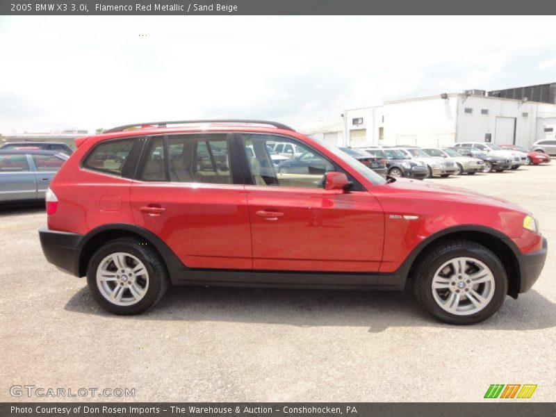 Flamenco Red Metallic / Sand Beige 2005 BMW X3 3.0i