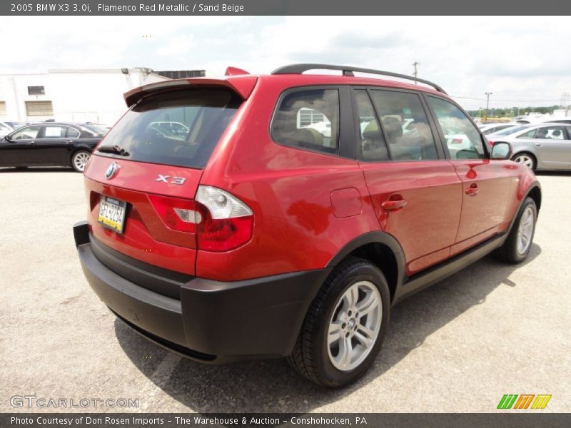Flamenco Red Metallic / Sand Beige 2005 BMW X3 3.0i