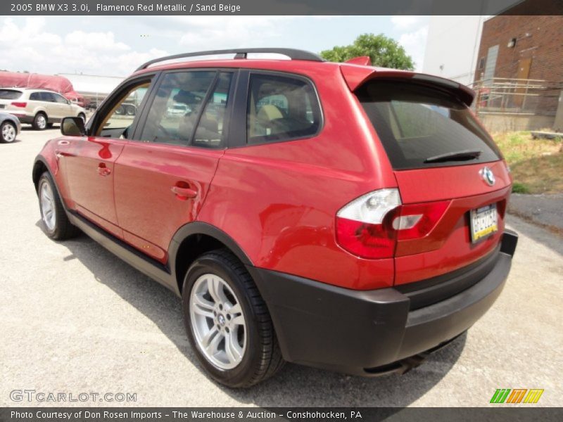 Flamenco Red Metallic / Sand Beige 2005 BMW X3 3.0i