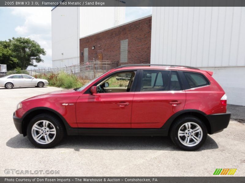 Flamenco Red Metallic / Sand Beige 2005 BMW X3 3.0i