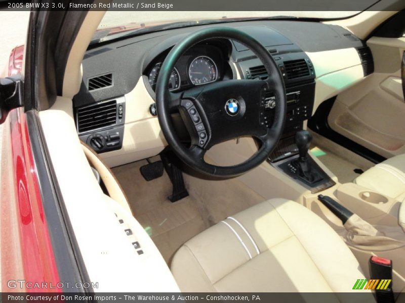 Flamenco Red Metallic / Sand Beige 2005 BMW X3 3.0i