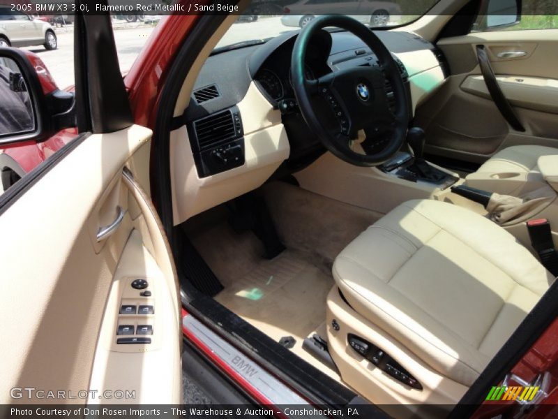 Flamenco Red Metallic / Sand Beige 2005 BMW X3 3.0i