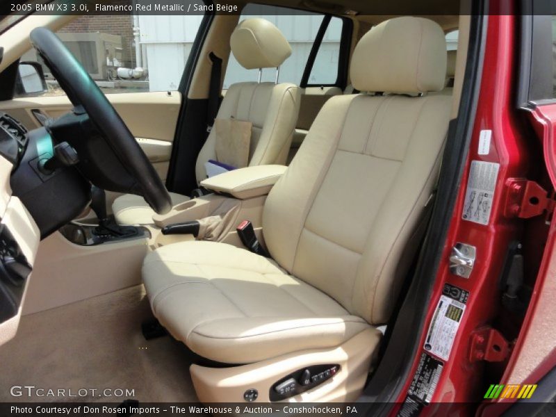 Flamenco Red Metallic / Sand Beige 2005 BMW X3 3.0i