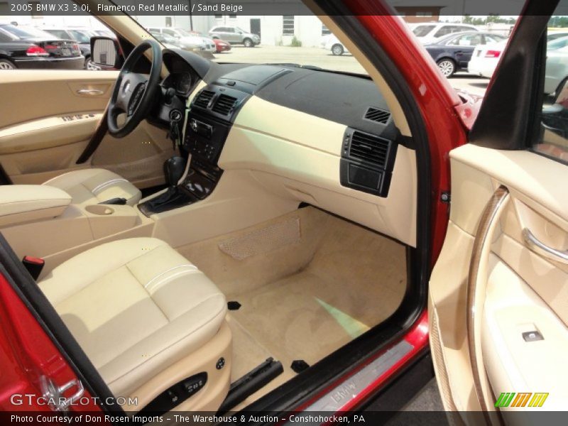 Flamenco Red Metallic / Sand Beige 2005 BMW X3 3.0i